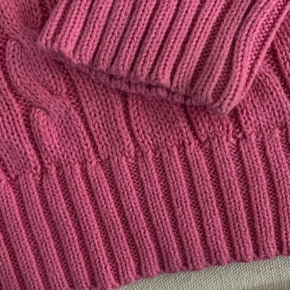 Vintage Polo Pink Cable Knit Sweater - Picture 4 of 5
